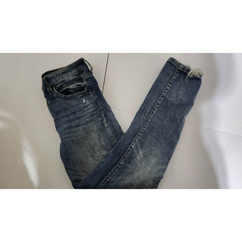 Willow & Root Skinny Jeans Distressed Hem Size 26